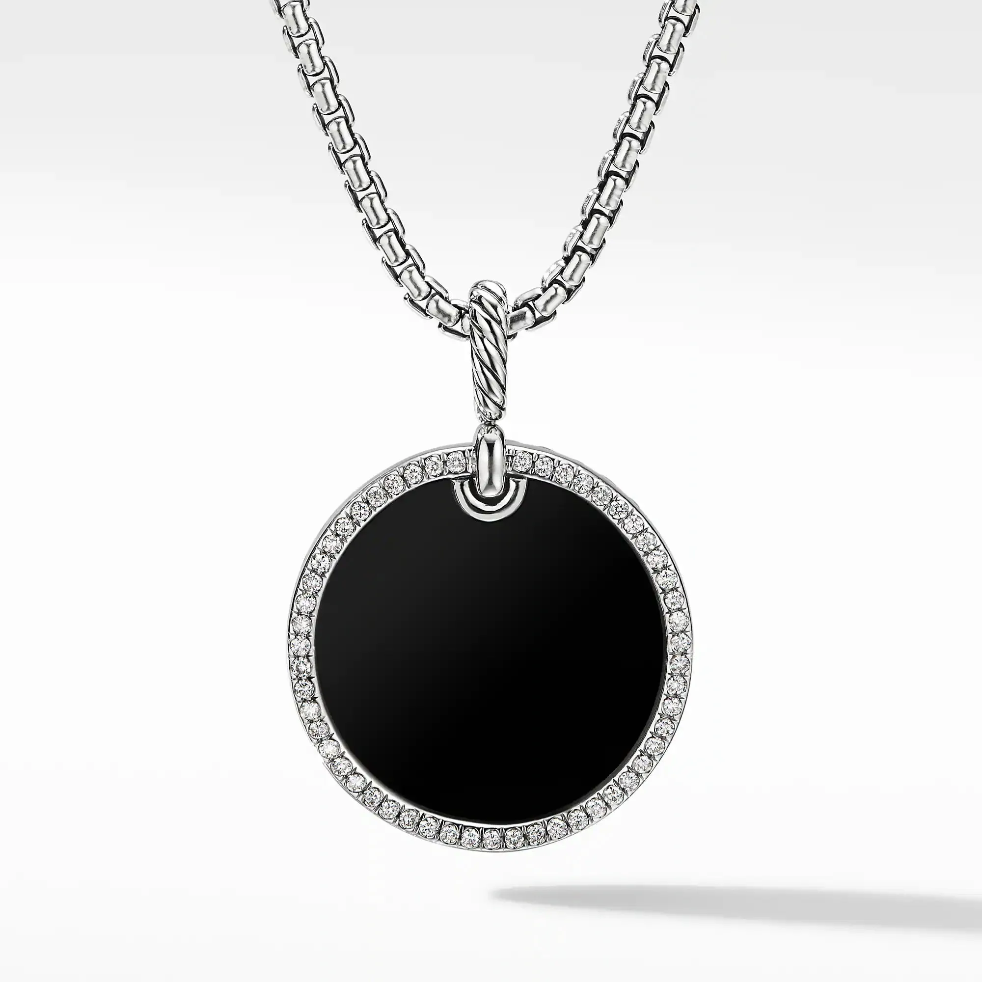 DY Elements Enhancer with Black Onyx in Sterling Silver with Diamonds