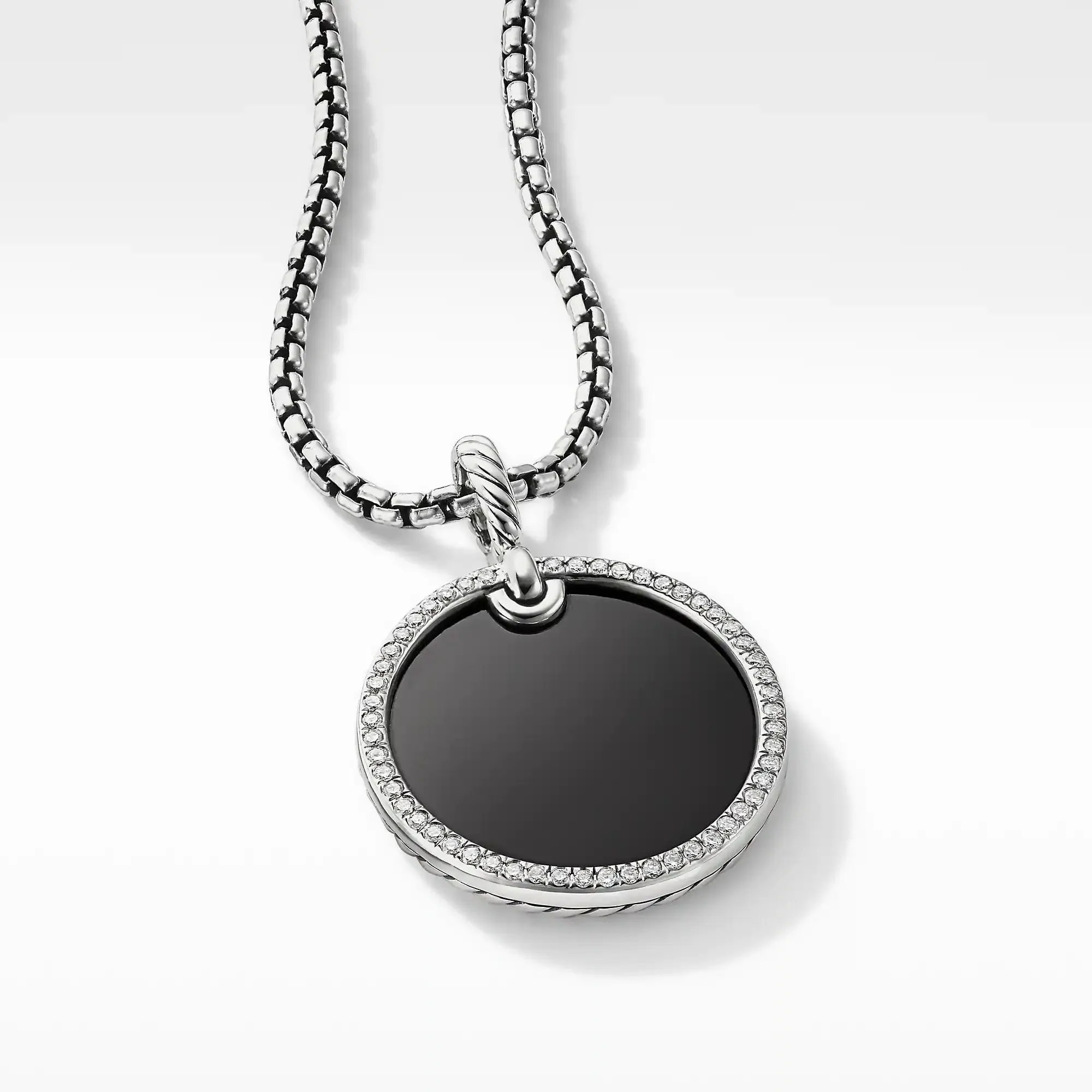 DY Elements Enhancer with Black Onyx in Sterling Silver with Diamonds