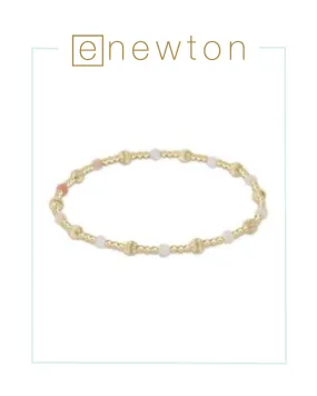 E Newton Dignity Sincerity Pattern 4mm Bead Bracelet - Pink Opal