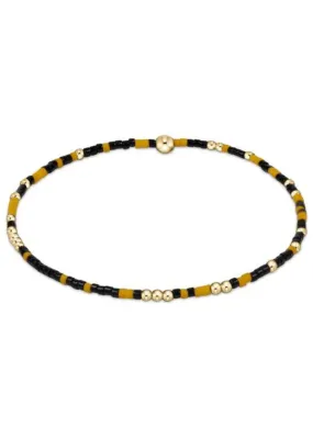 EGIRL Gameday Hope Unwritten Bracelet - Golden Yellow/Onyx (little girl sized)