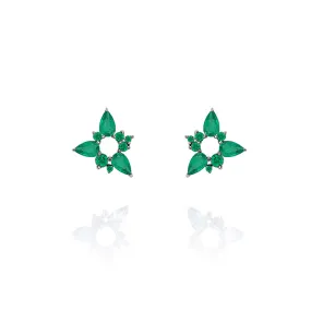 Electric Spark Studs Emerald