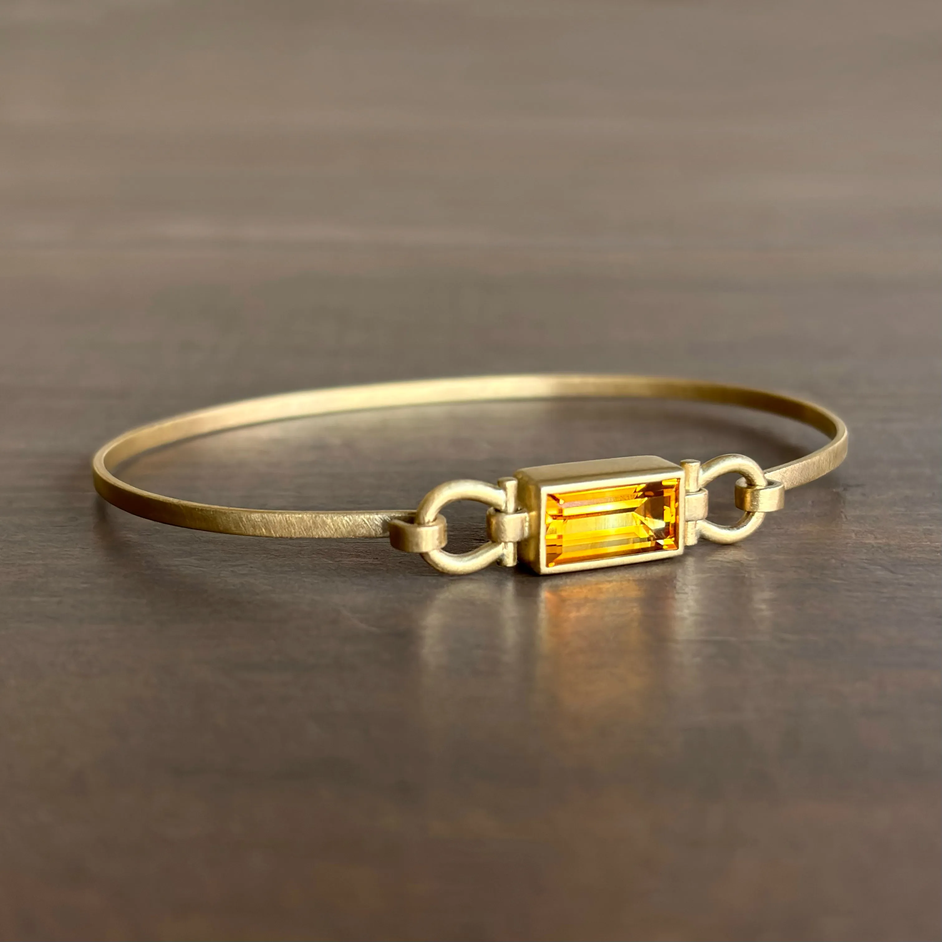 Emerald Cut Citrine Bracelet