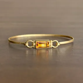 Emerald Cut Citrine Bracelet