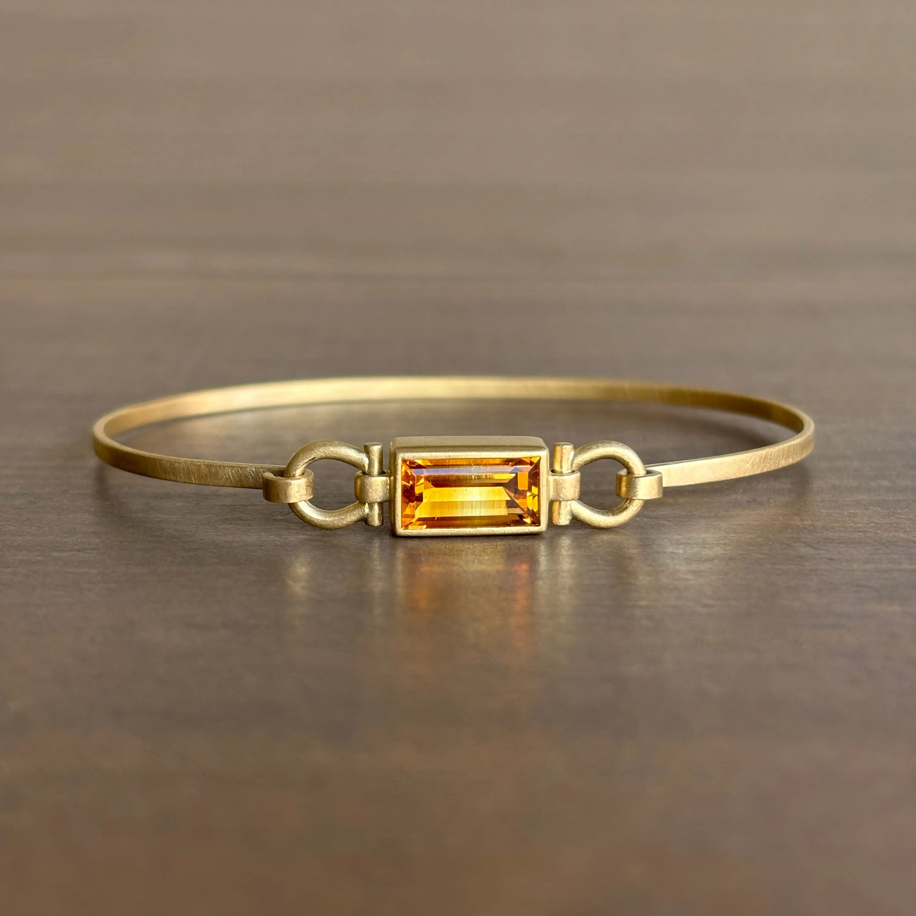 Emerald Cut Citrine Bracelet