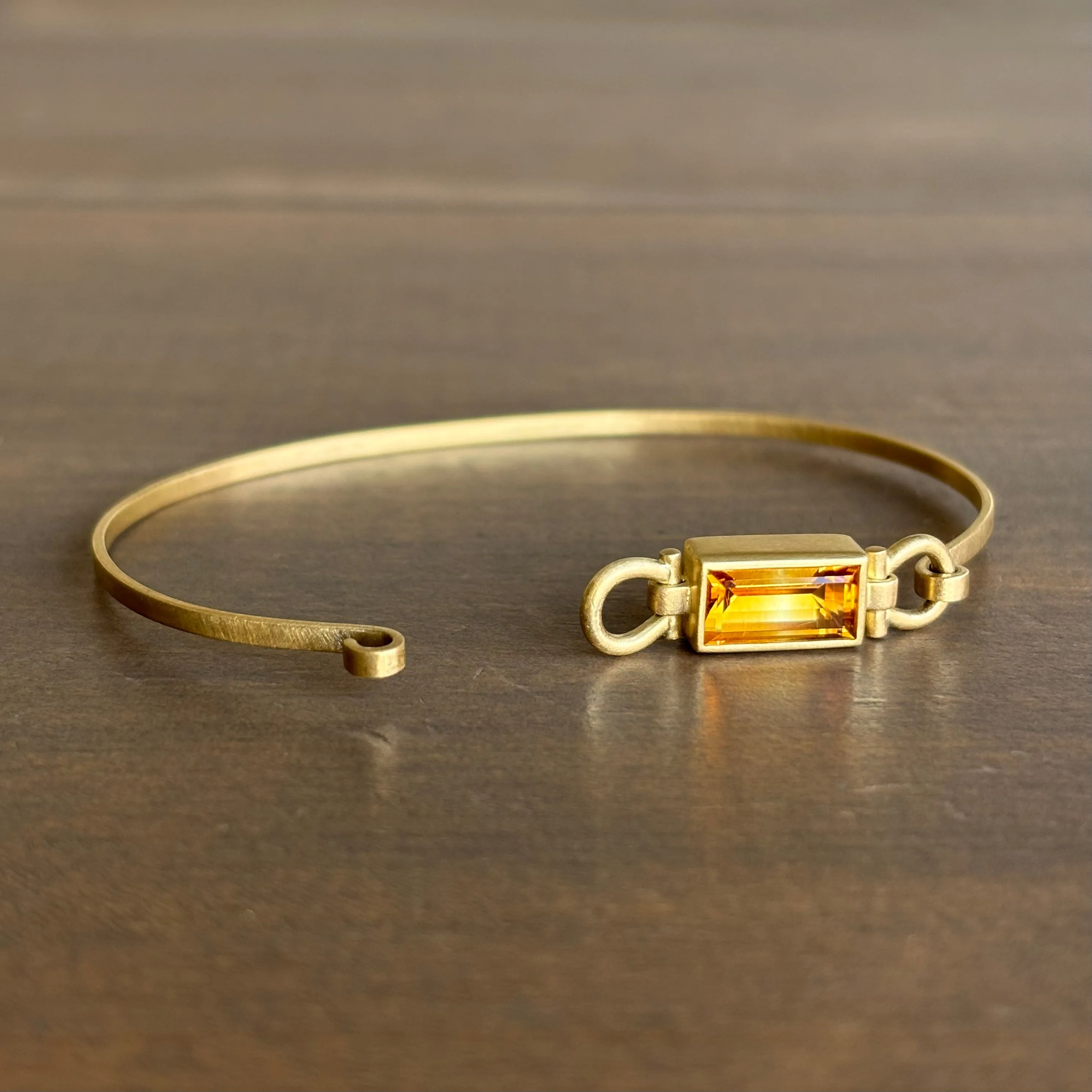 Emerald Cut Citrine Bracelet