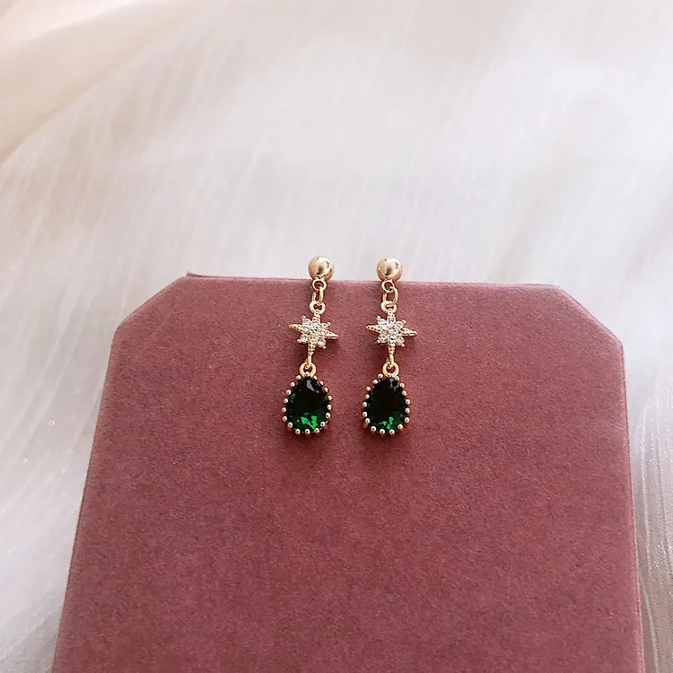 Emerald Drop Earrings