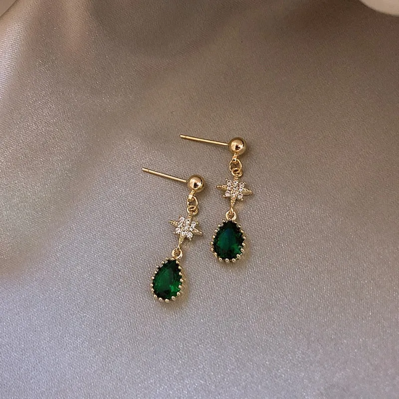 Emerald Drop Earrings