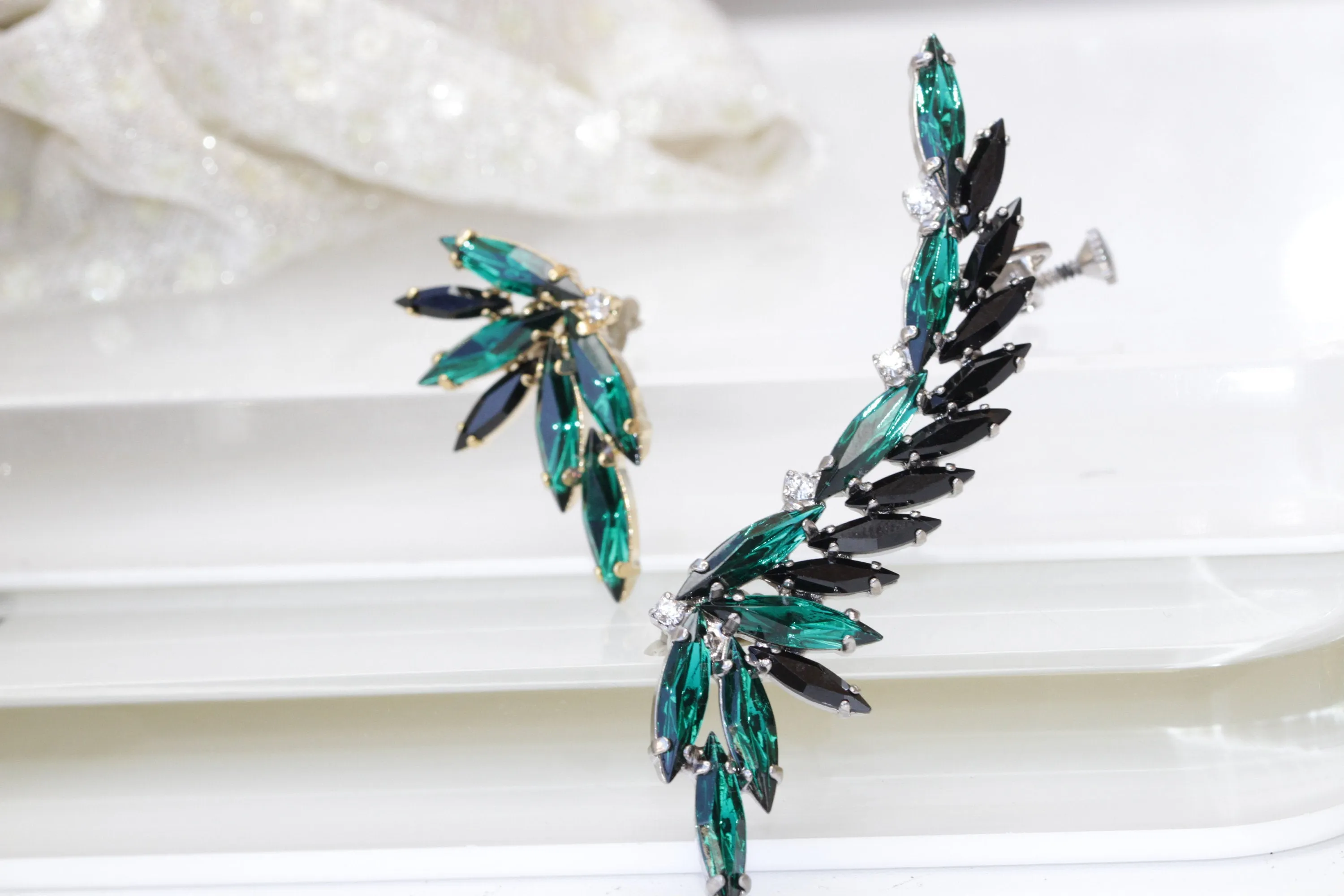 Emerald EAR CLIMBER EARRINGS