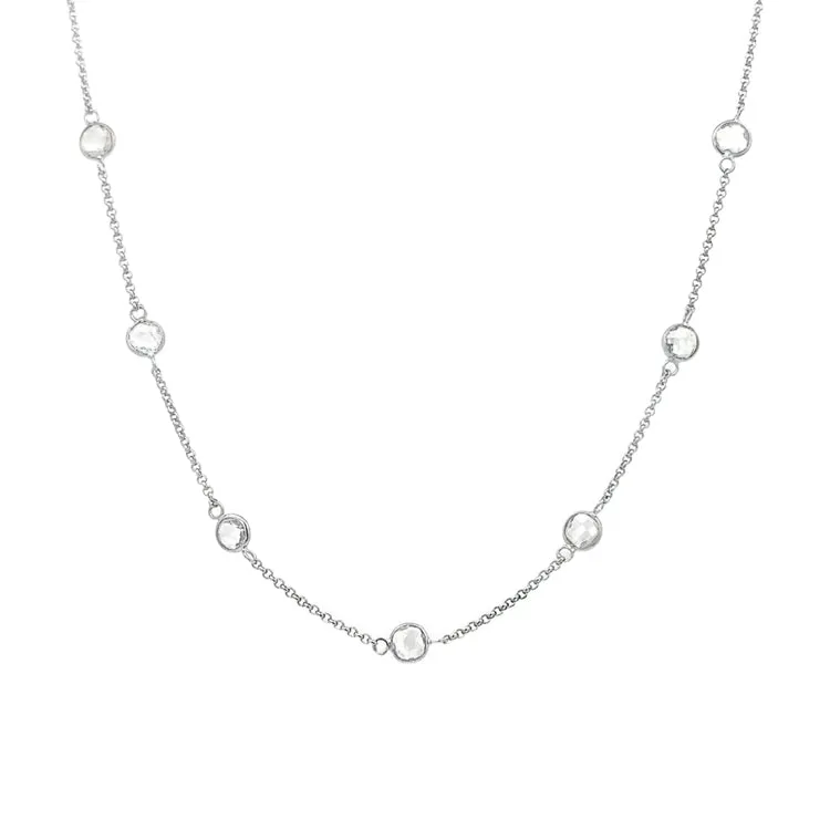 Estate Station Necklace, 18Kt