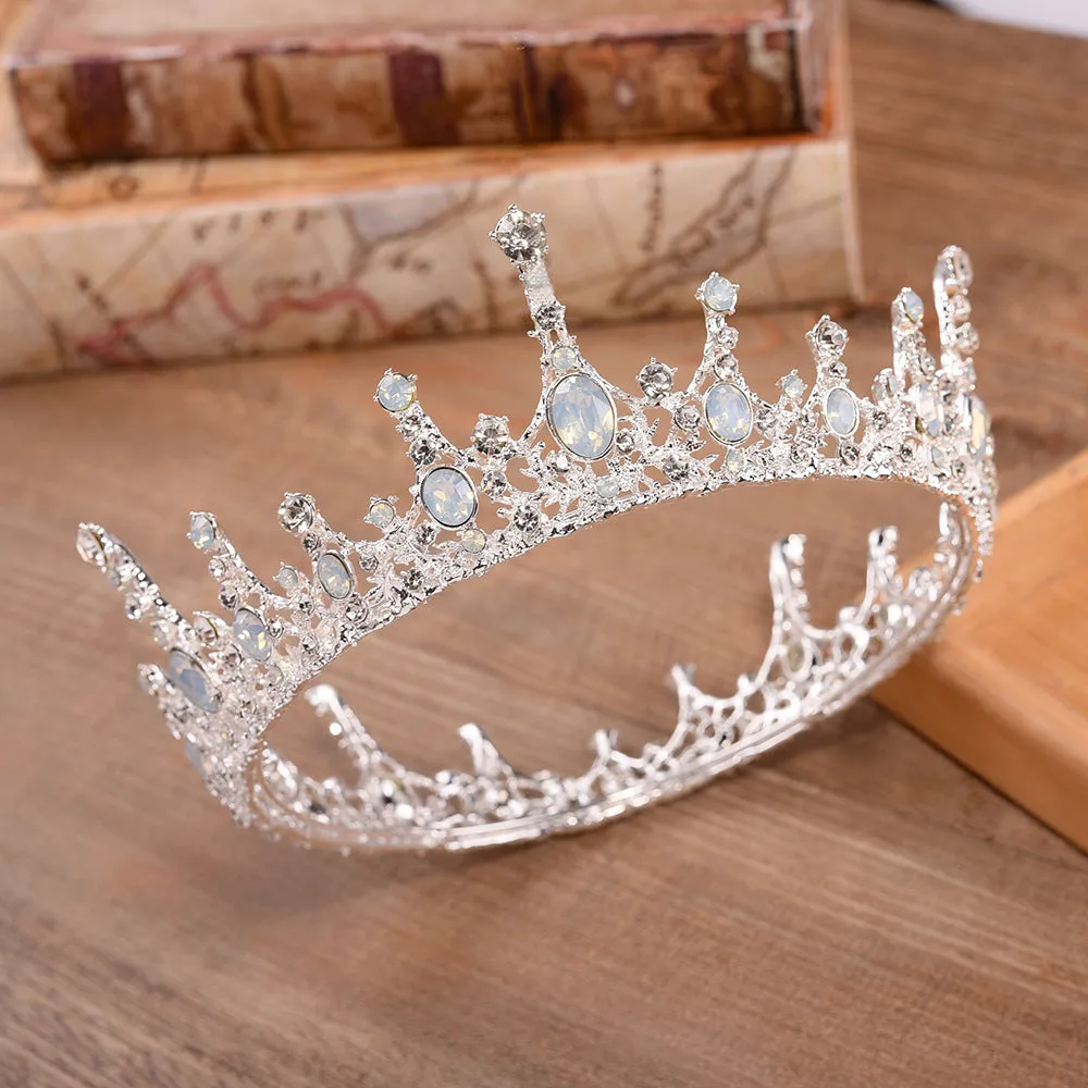 European retro palace queen baroque bridal hair accessories round full circle crown crown photo studio headdress