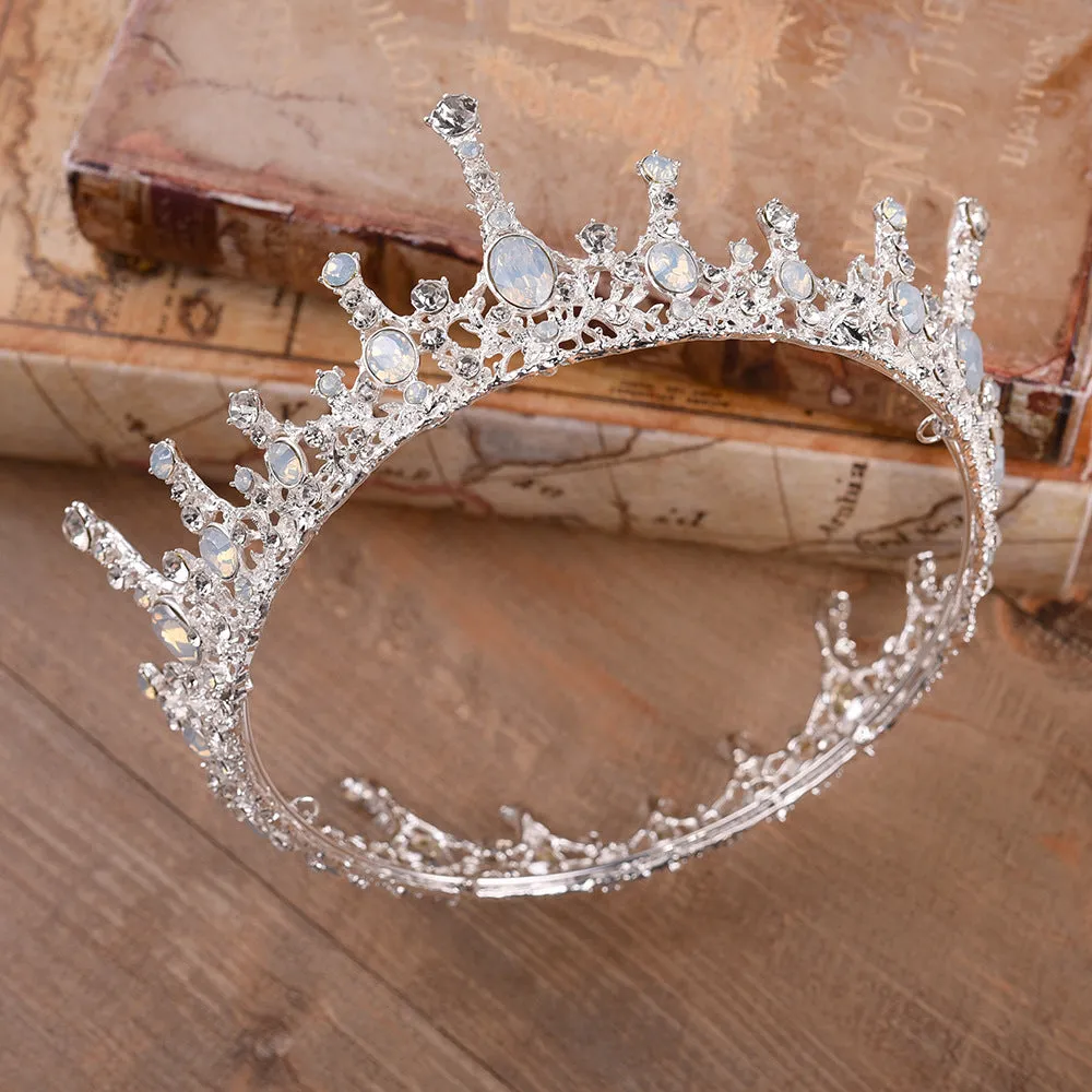 European retro palace queen baroque bridal hair accessories round full circle crown crown photo studio headdress