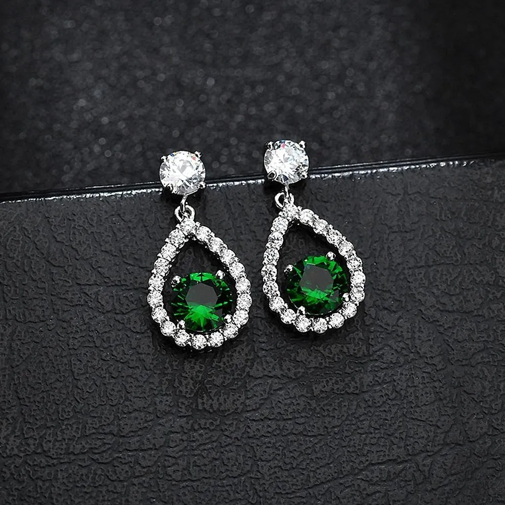 Fenella Bloom Earrings in Emerald