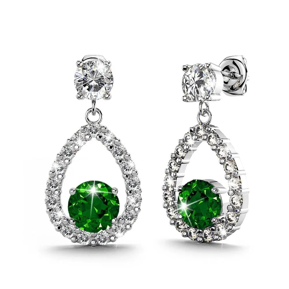 Fenella Bloom Earrings in Emerald