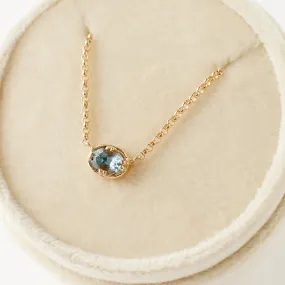 Fiona Necklace - Light Blue Montana Sapphire