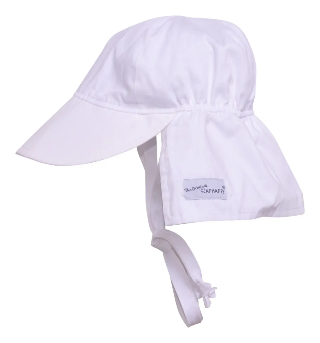 Flap Happy White Flap Hat W/Chin Ties LFT6AZ