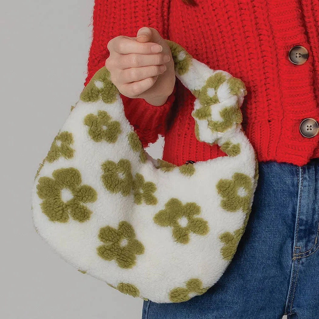 Floral Pattern Sherpa Bag