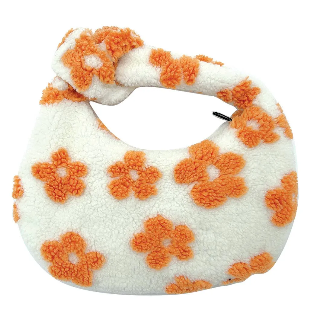 Floral Pattern Sherpa Bag