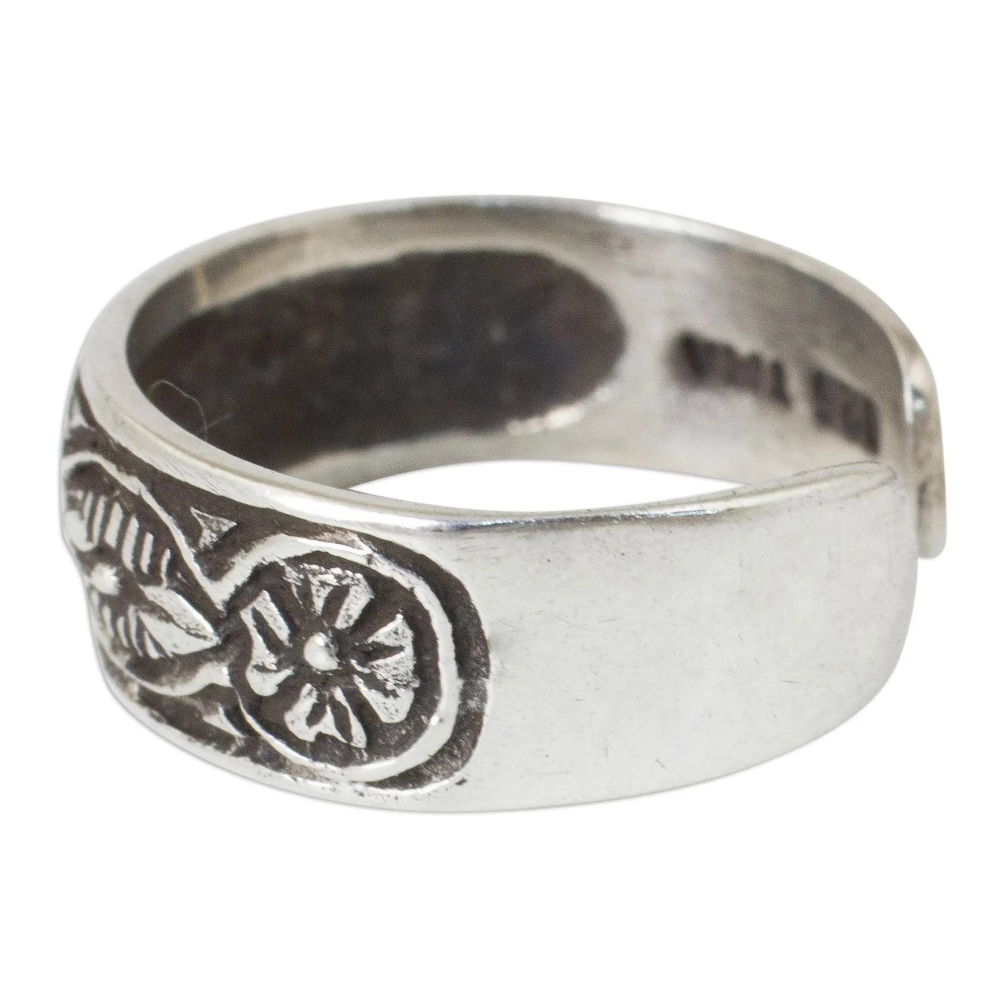 Floral Sterling Silver Toe Ring - Thai Flowers | NOVICA