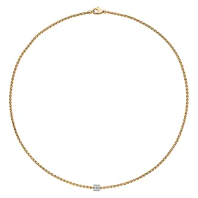 Fope 18K Yellow and White Gold Aria Collection Diamond Necklace, 17 inch