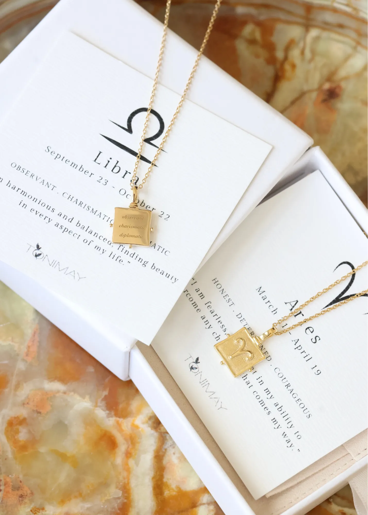 Gemini Zodiac Gold Necklace