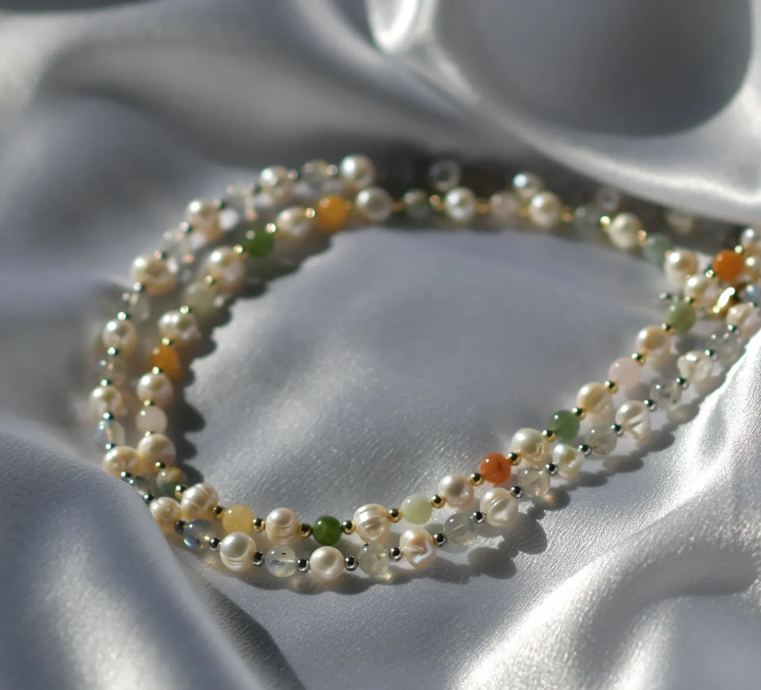 Gemstone & Pearl Necklace