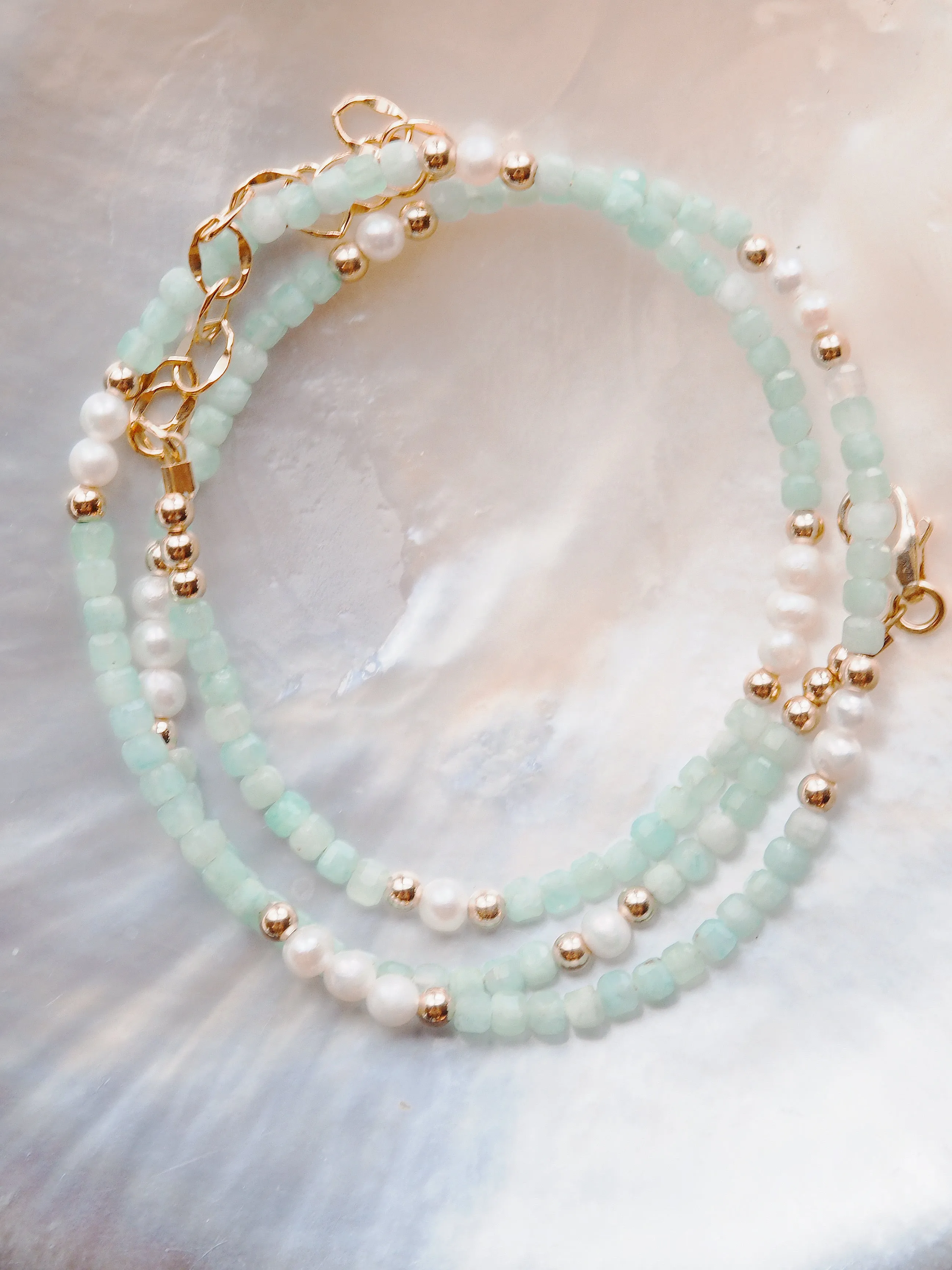 Gemstone and Pearl Necklace - Ke'ala