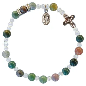 Gemstone multicolor Onyx Bracelet 6mm