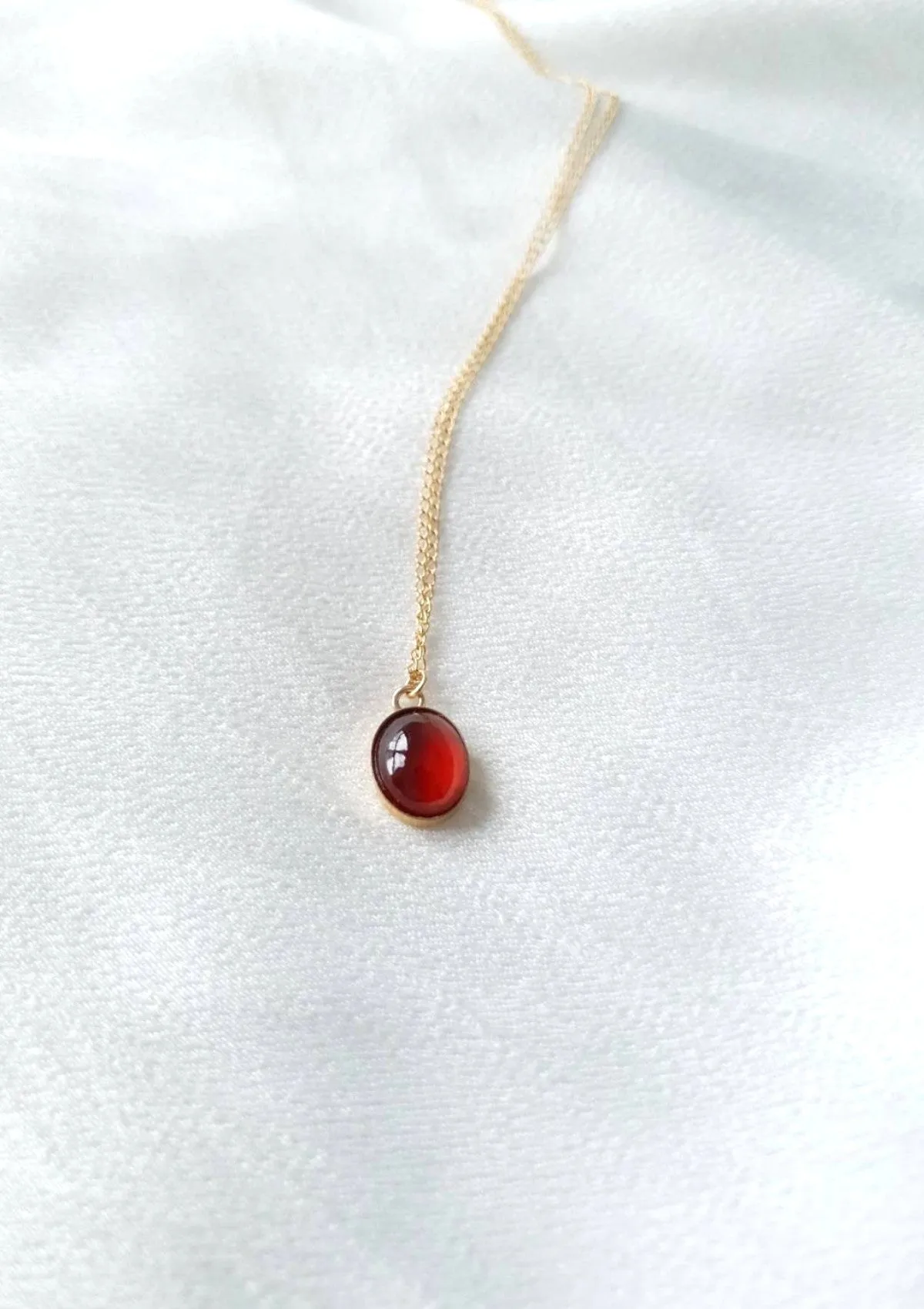 Gemstone Oval Necklace