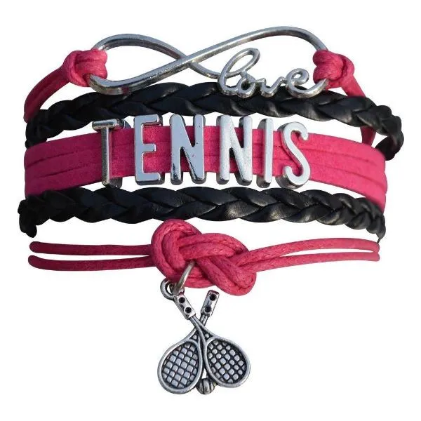 Girls Pink Tennis Infinity Bracelet