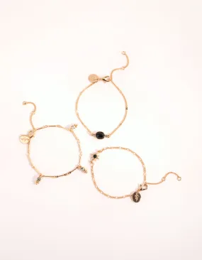 Gold Celestial Star Anklet & Bracelet Pack