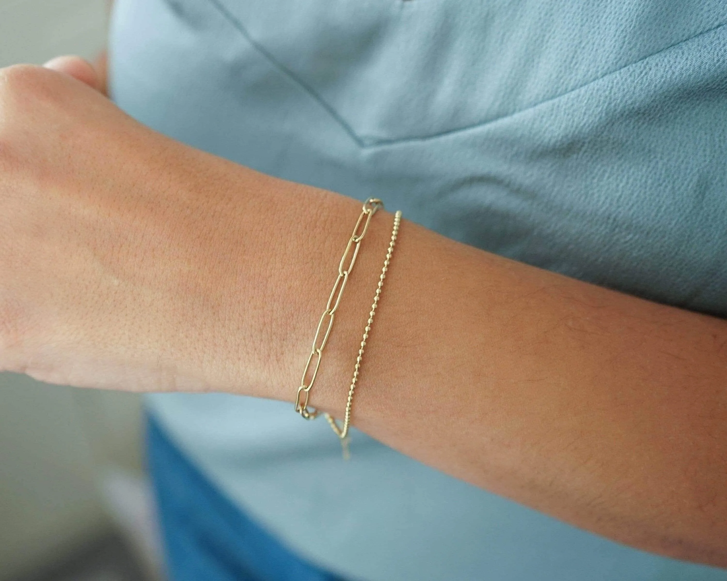 Gold double chain Bracelet