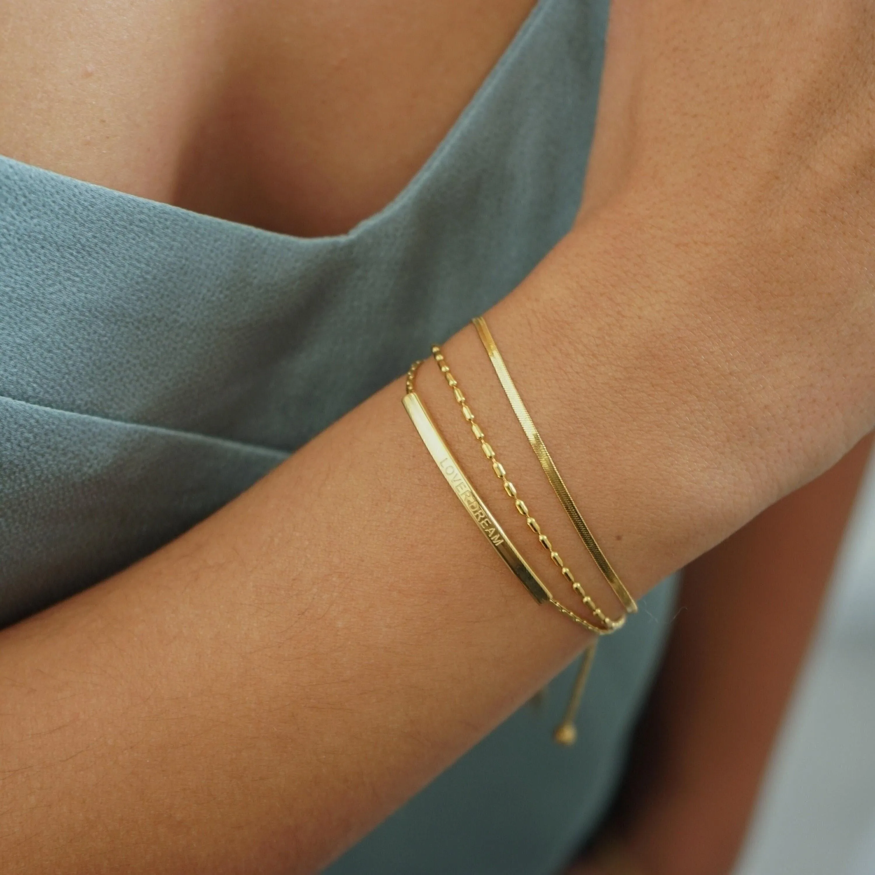 Gold double chain Bracelet