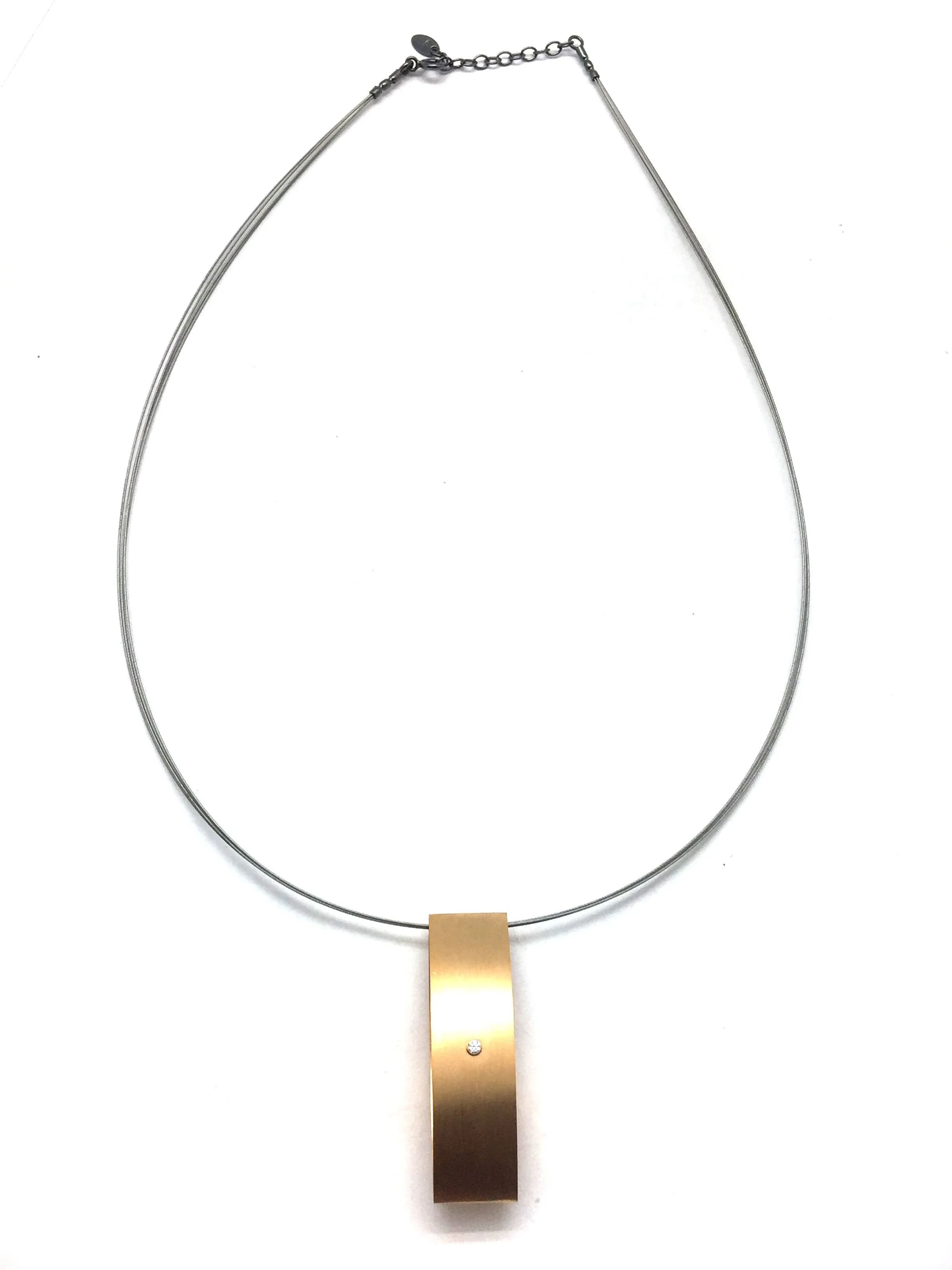 Gold Ellipse Necklace