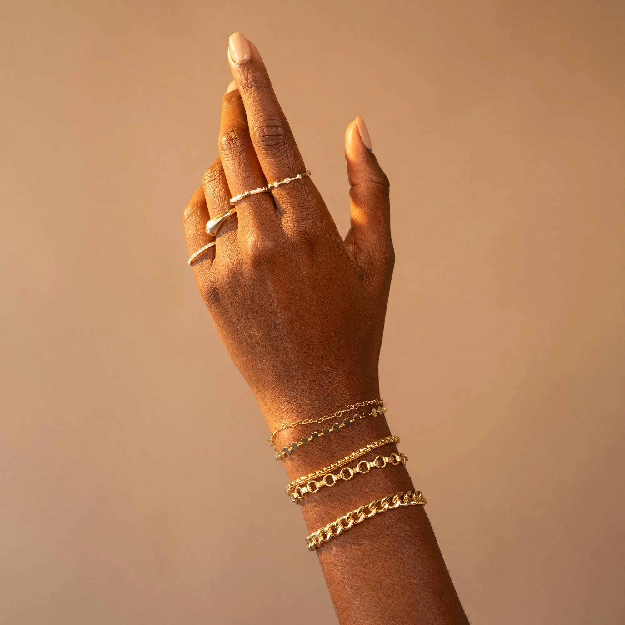 Gold Filled Round Box Bracelet