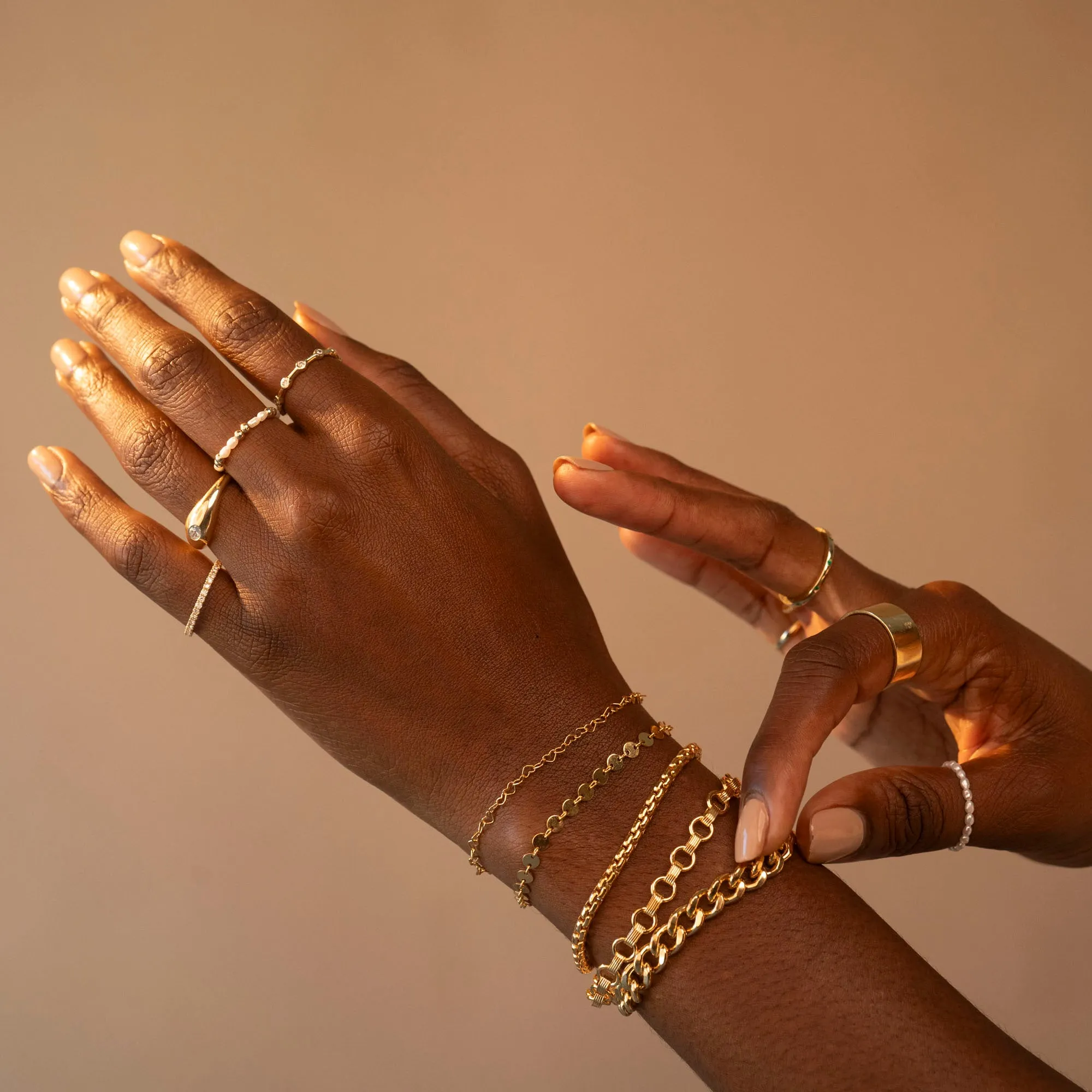 Gold Filled Round Box Bracelet