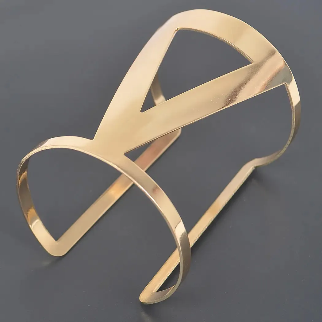 Gold Metal Cuff Bracelet