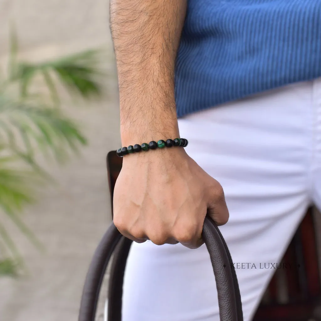 Green Harmony - Tiger's Eye & Black Onyx Bracelet