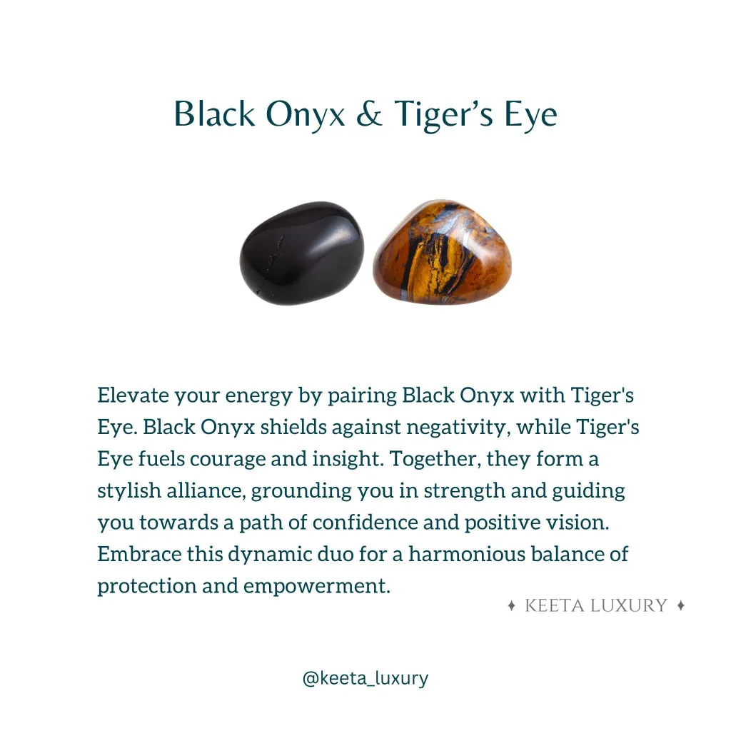 Green Harmony - Tiger's Eye & Black Onyx Bracelet