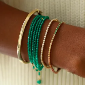 Green Onyx Wrap Bracelet