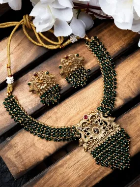 Green Peacock Hydra Necklace Set