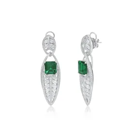 GRS Certified 6.35CT Muzo Green Emerald Earring