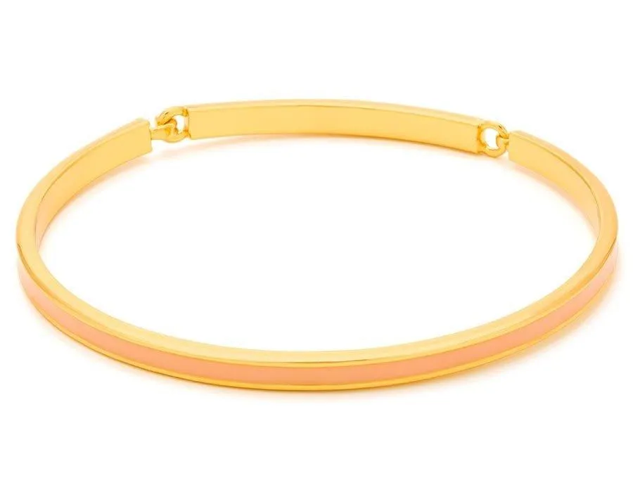 Gwen Hinge Bangle Bracelet Coral