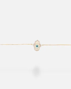 Hamsa Hand Evil Eye Diamond Bracelet - Bold