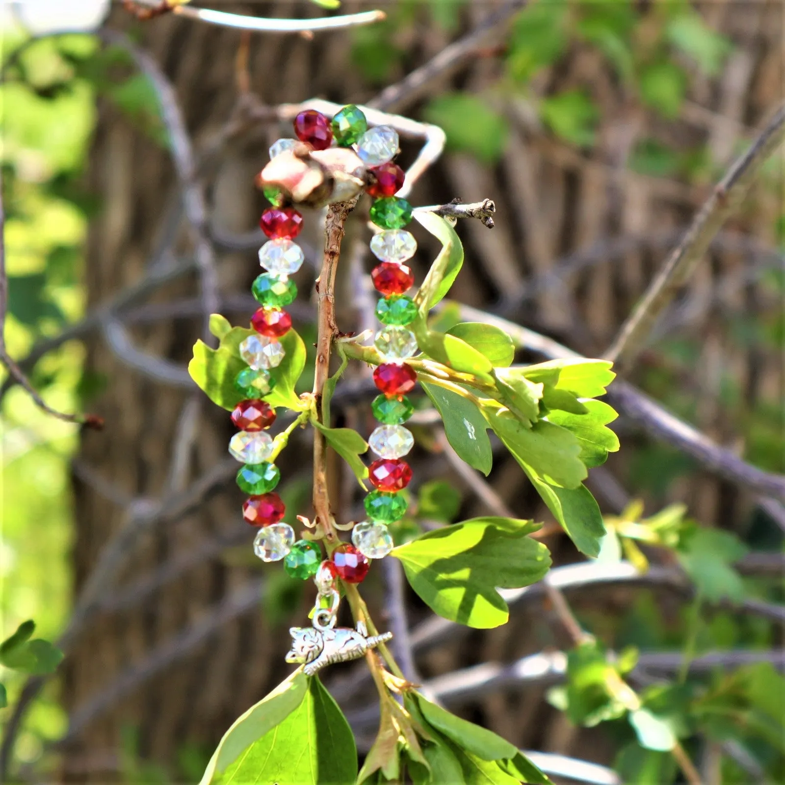 Handmade Glass Beaded Stretch Bracelets