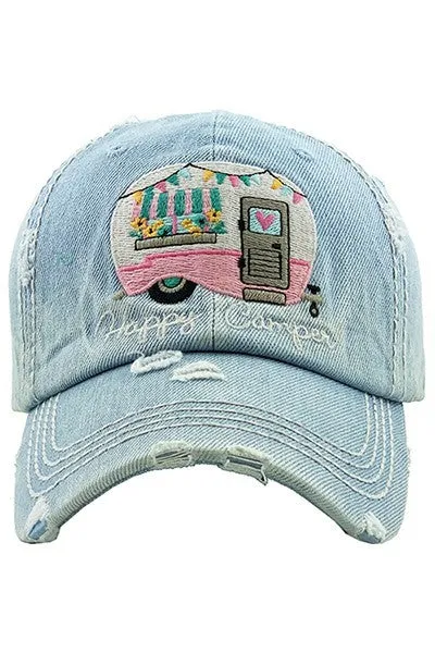 Happy Camper Baseball Hat