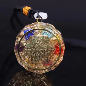 Healing 7 Chakra Orgonite Necklace