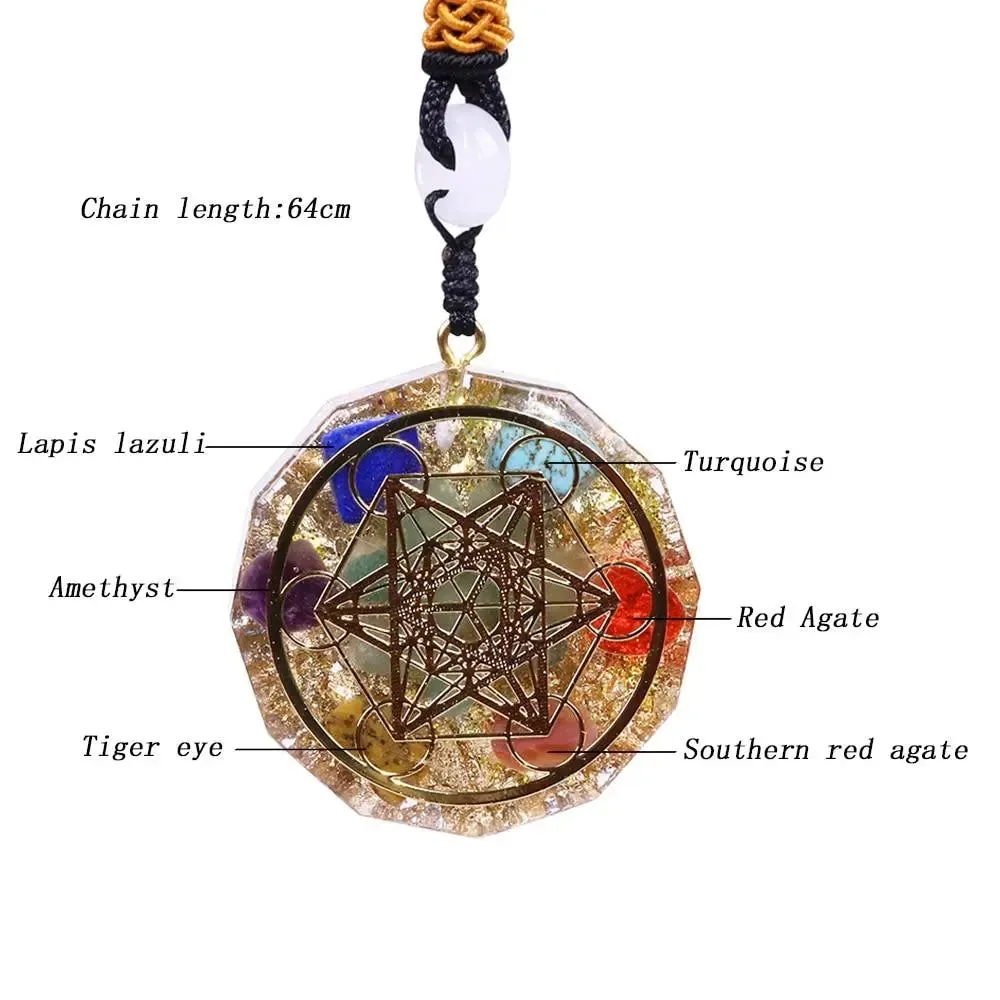 Healing 7 Chakra Orgonite Necklace