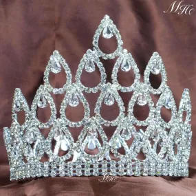 High Full Regalia Queen Princess Bridal Crown Headpiece for a Bride or a Quinceanera