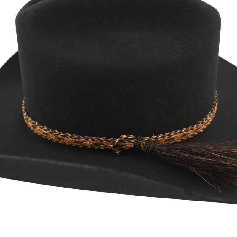 Horsehair Braided Single Cowboy Tassel Hat Band - Sundown