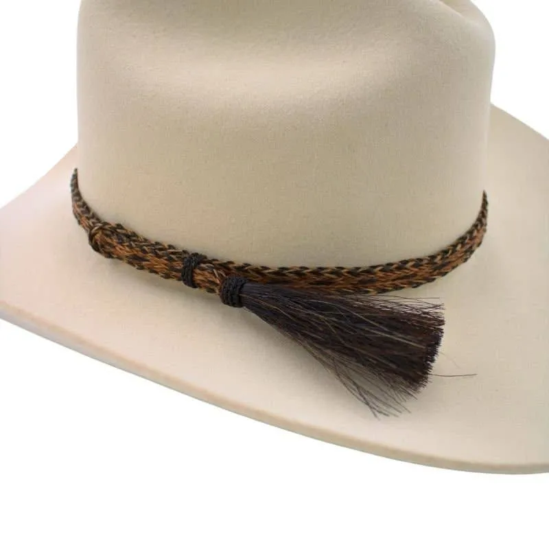 Horsehair Braided Single Cowboy Tassel Hat Band - Sundown